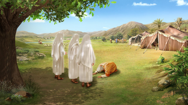 神がアブラハムに息子を与える約束をする