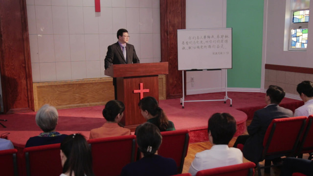 牧師が私たちの教会に説教をしにやってきました