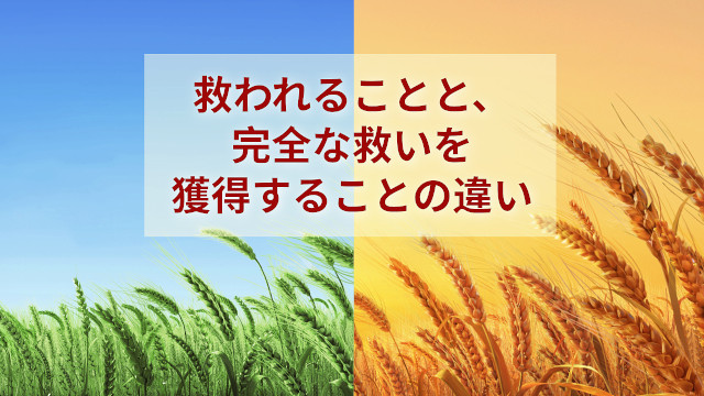 救われることと、完全な救いを獲得することの違い